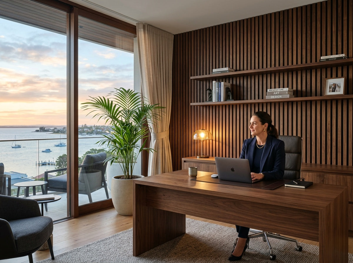 Vaucluse XL Walnut Acoustic Wall Panel — 270 × 110 cm