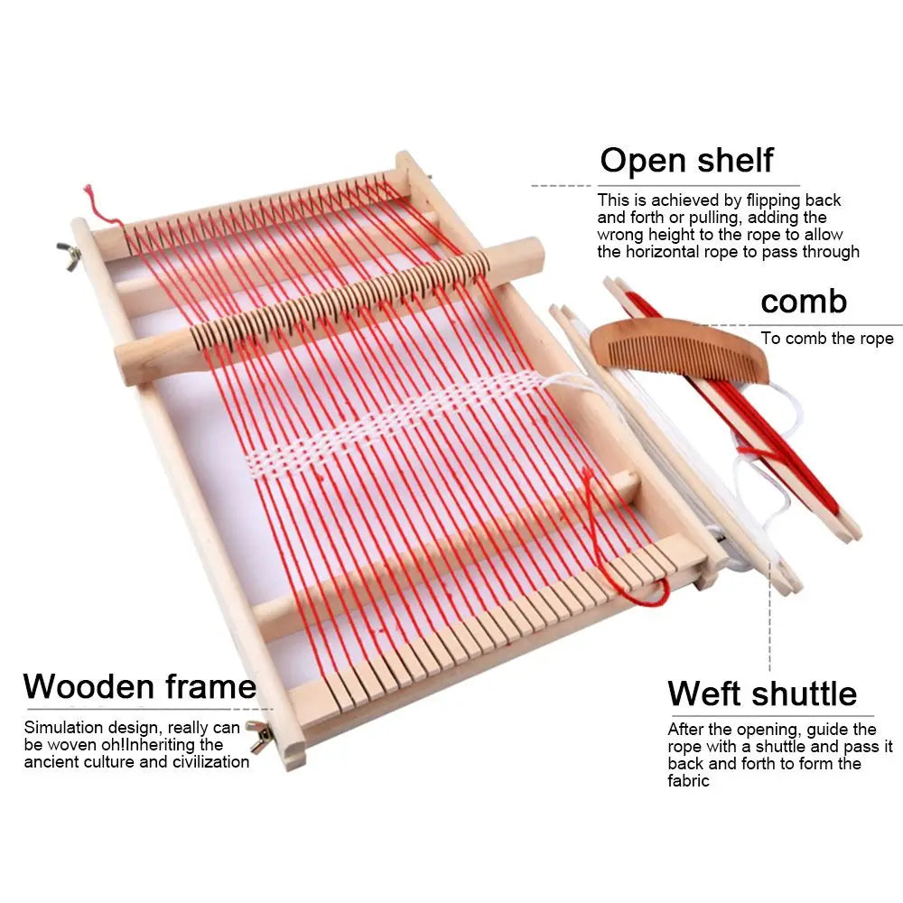 Wooden Durable For Children  Girl Craft Household DIY Knitted  Weaving Loom Knitting Machine Handcraft